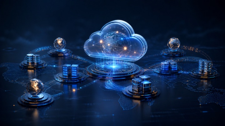 Global cloud computing platform connecting regional data, storage and networking services